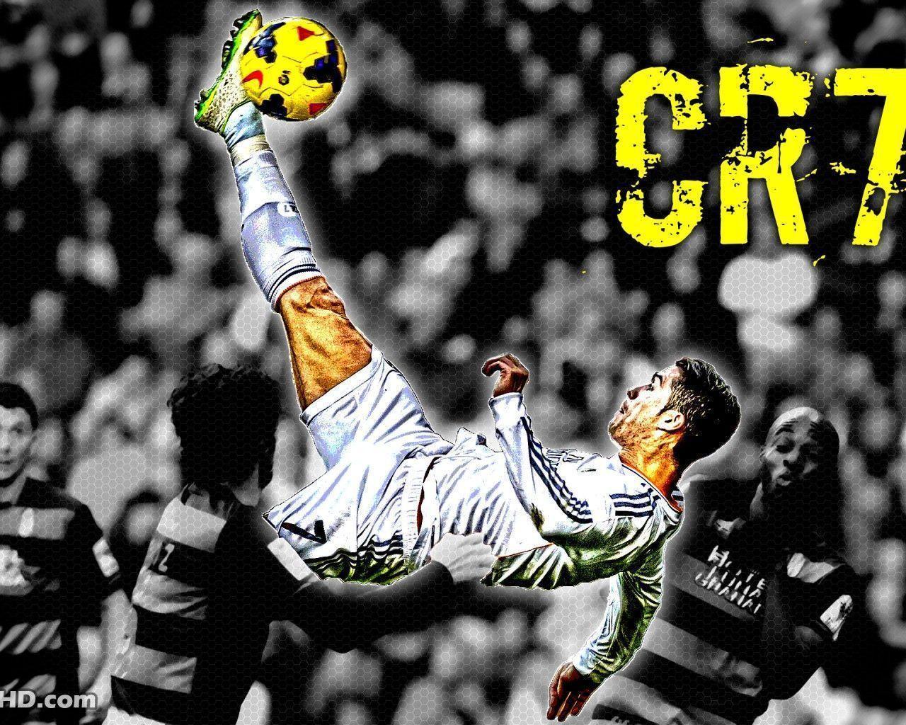 CR7 Real Madrid Overhead Kick Wallpaper Wide or HD. Artistic