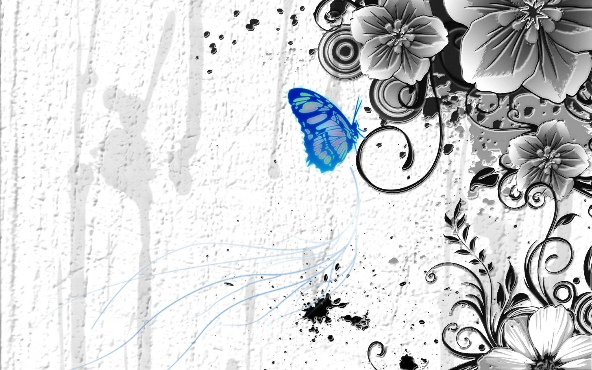 Light Blue Butterfly Desktop Wallpaper