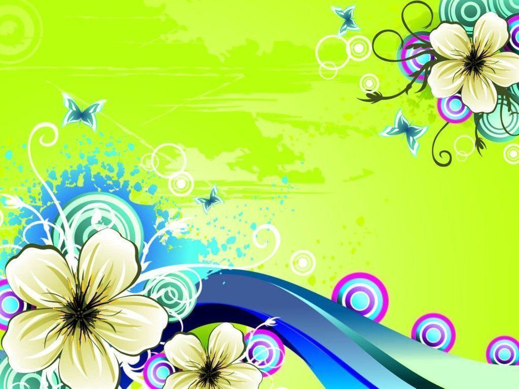 Free Fantasy Flower Background For PowerPoint PPT
