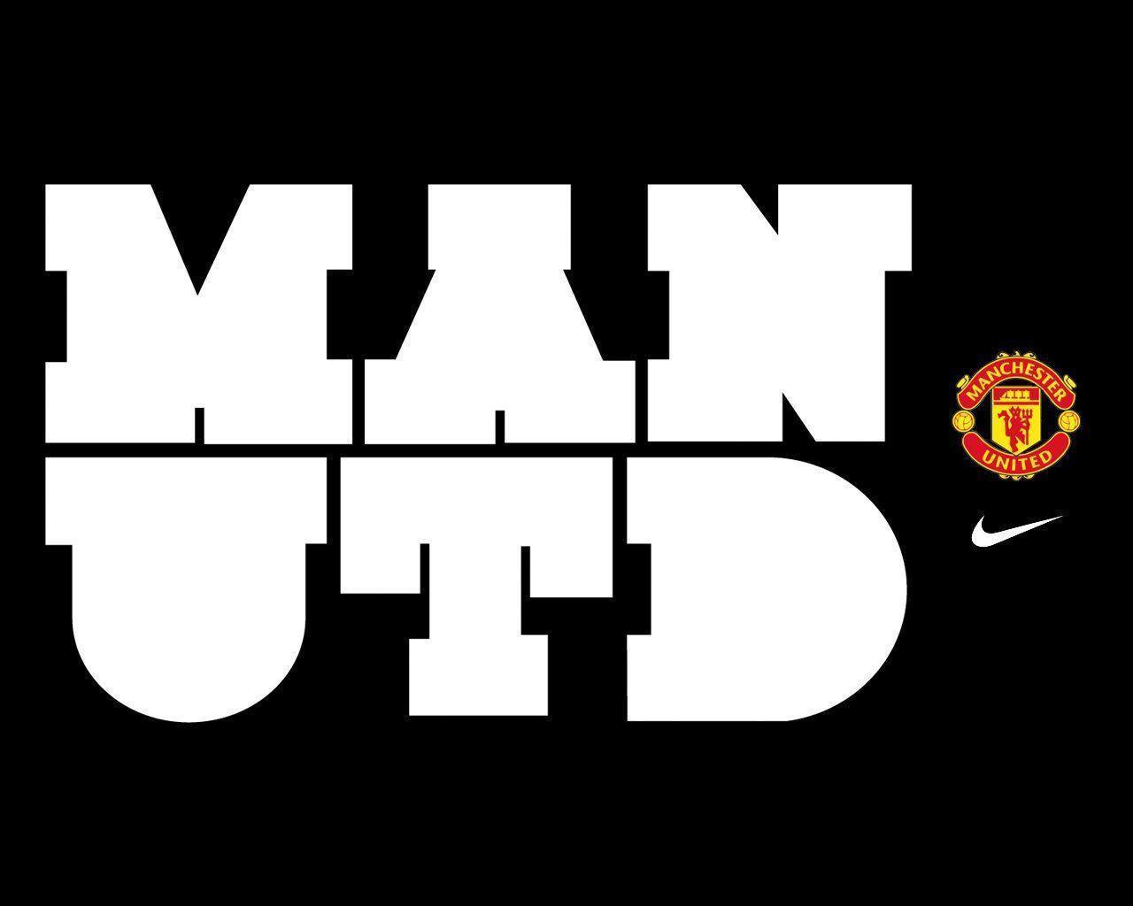 Black White HD Manchester United Logo Wallpape • SongiadaPro
