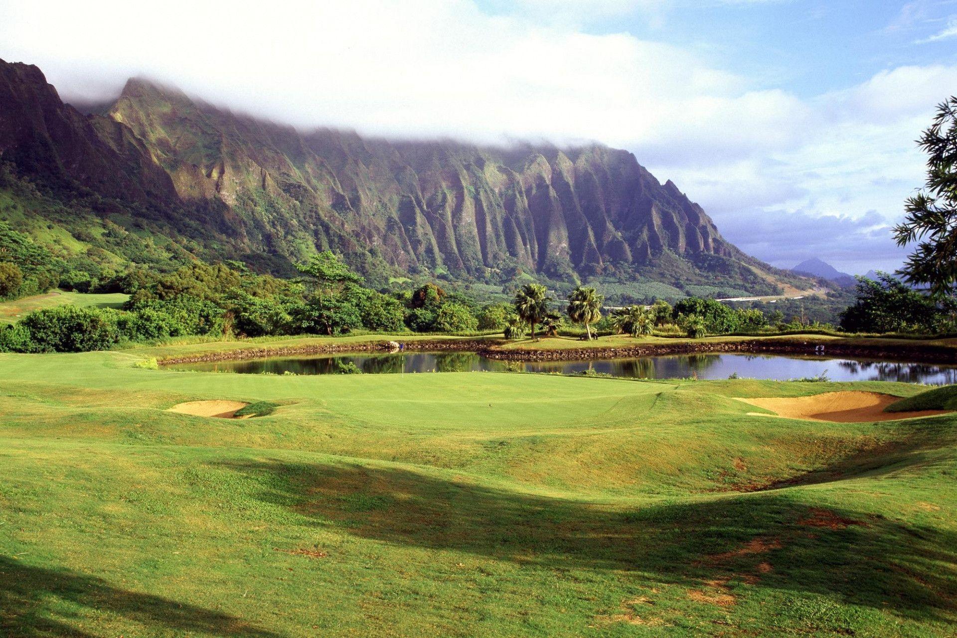 Golf Courses World Beautiful Scenery Wallpaper 1366x768 Wallpaper