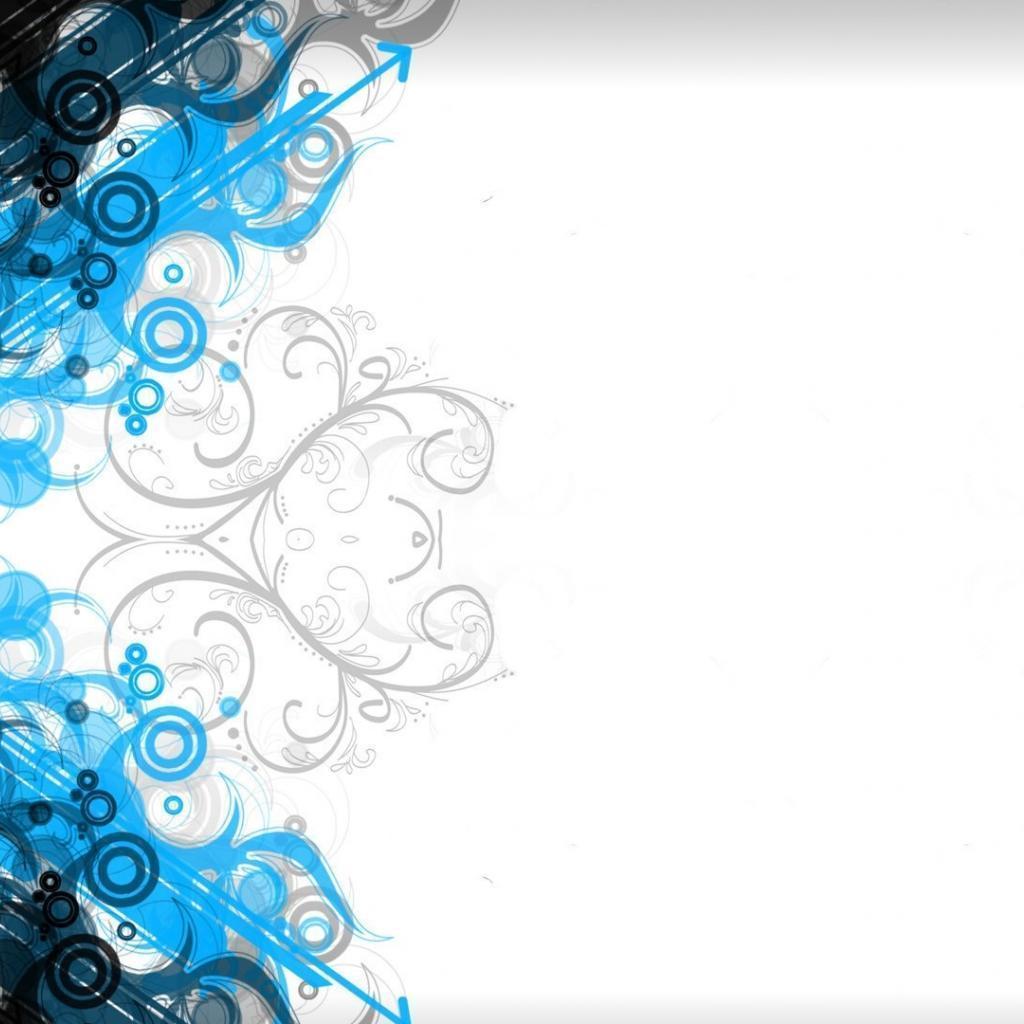 Wallpaper For > Abstract White Blue Wallpaper