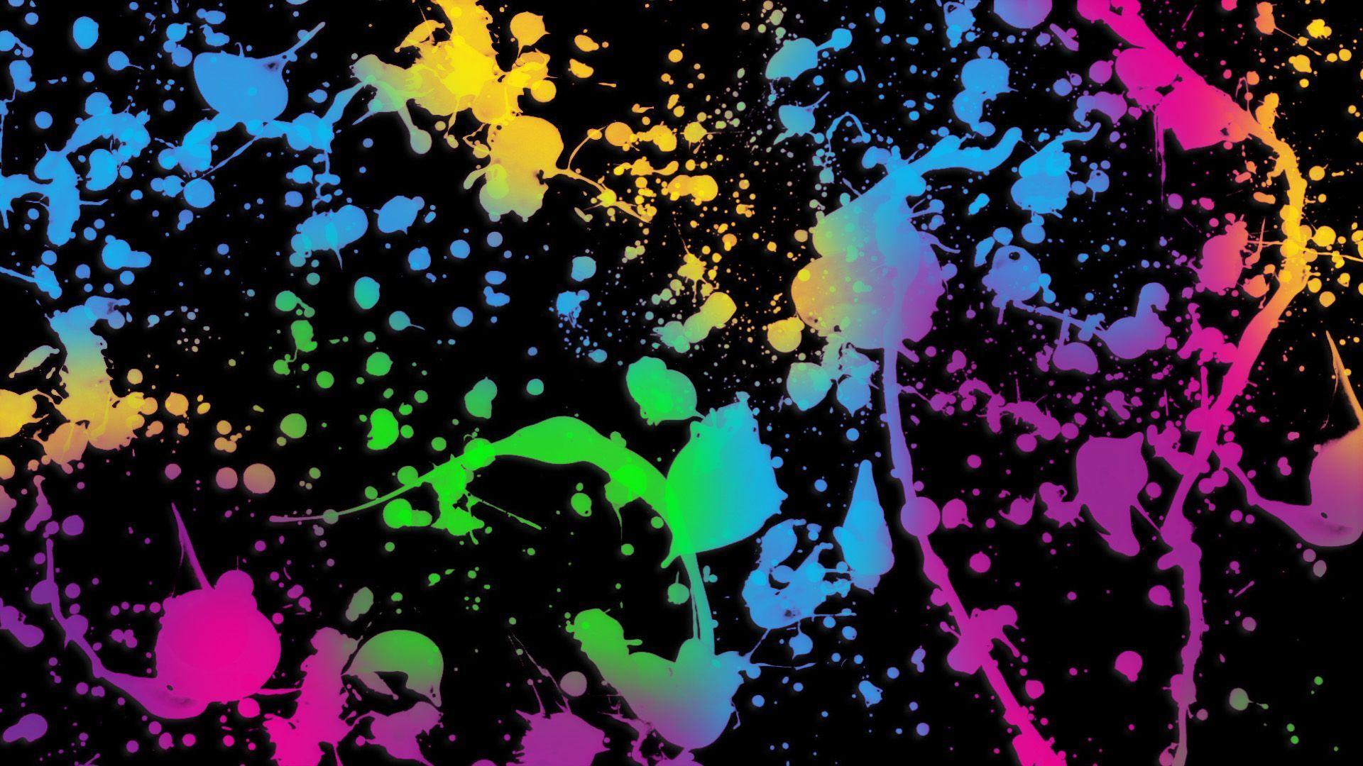 Wallpaper For > Pink Splatter Paint Background