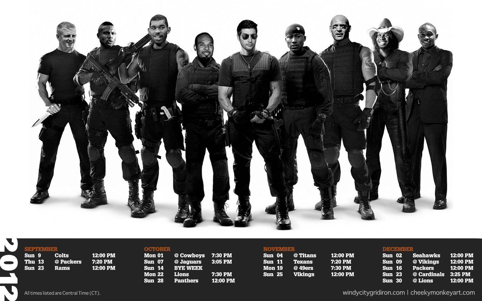 OSS: 2012 Chicago Bears Schedule Wallpaper (Expendables)