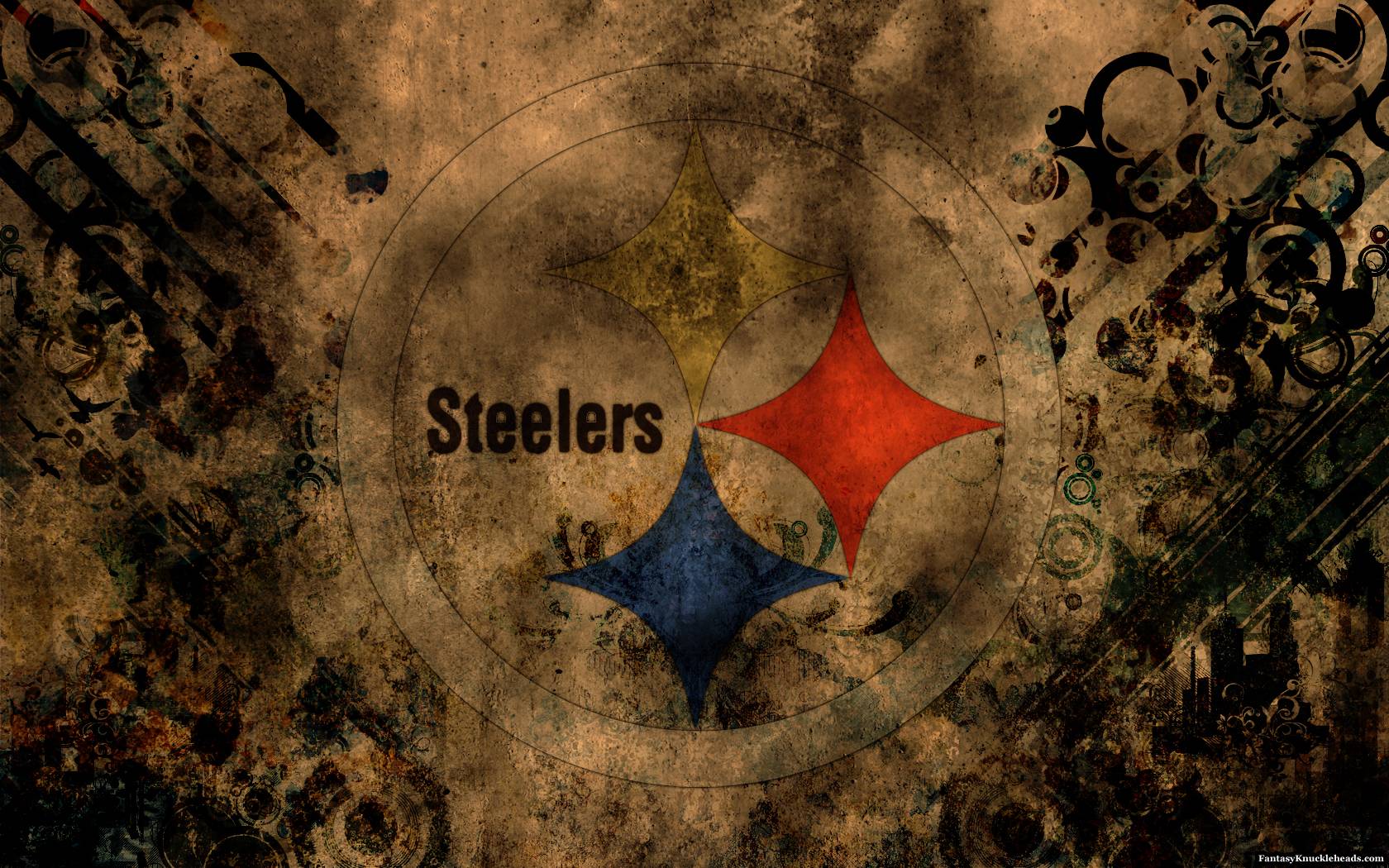 Abstract Pittsburgh Steelers Logo Desktop Wall • SongiadaPro