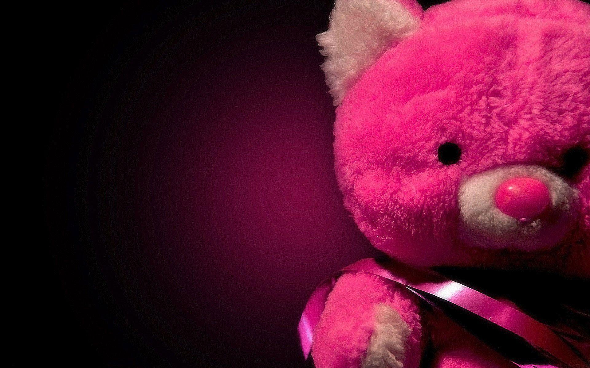 Download Pink Teddy Bear Love Wallpaper 1920x1200. Full HD Wallpaper