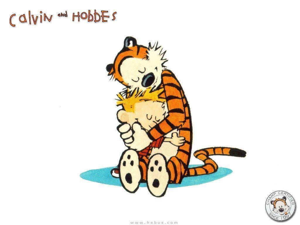 Calvin and Hobbes hugging. & Hobbes Wallpaper 1395524