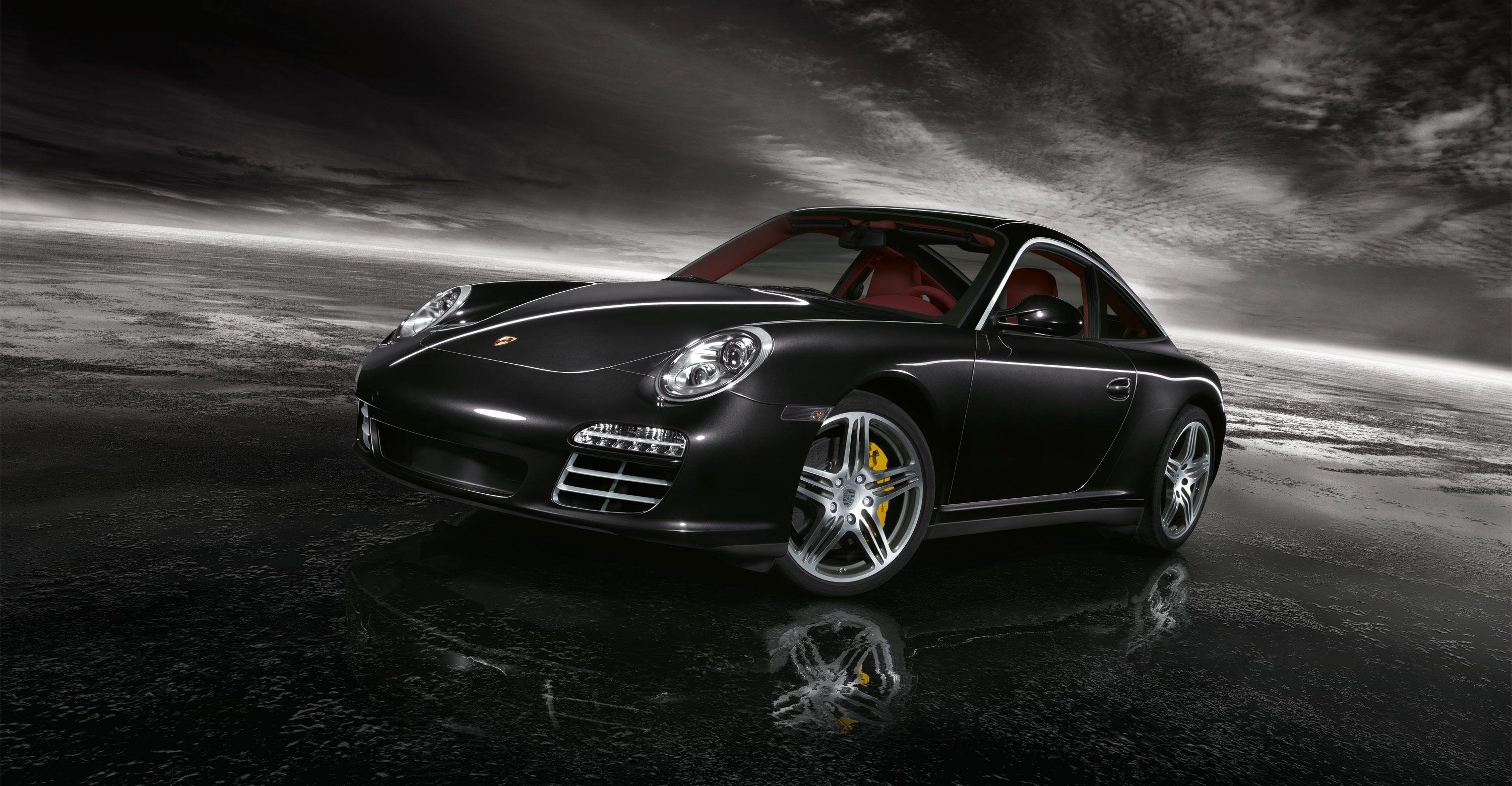 Black Porsche 911 Targa 4S wallpaper