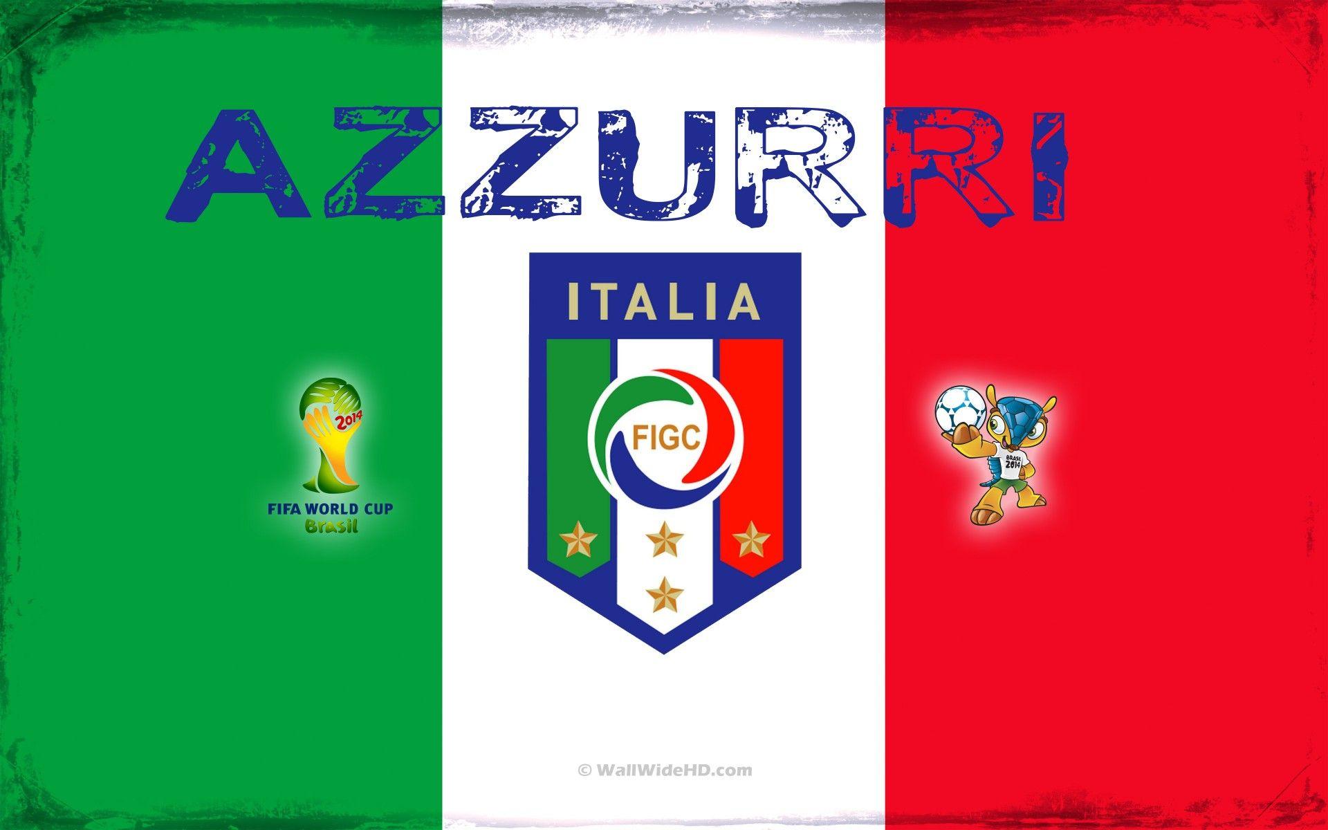Azzurri 2014 Italia Football Crest Logo World Cup Wallpaper Wide