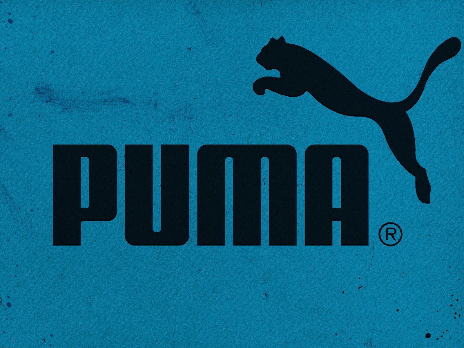 Puma Logo Blue Texture Wallpaper