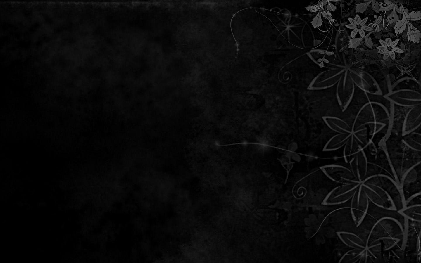 Dark Vector flowers abstract background