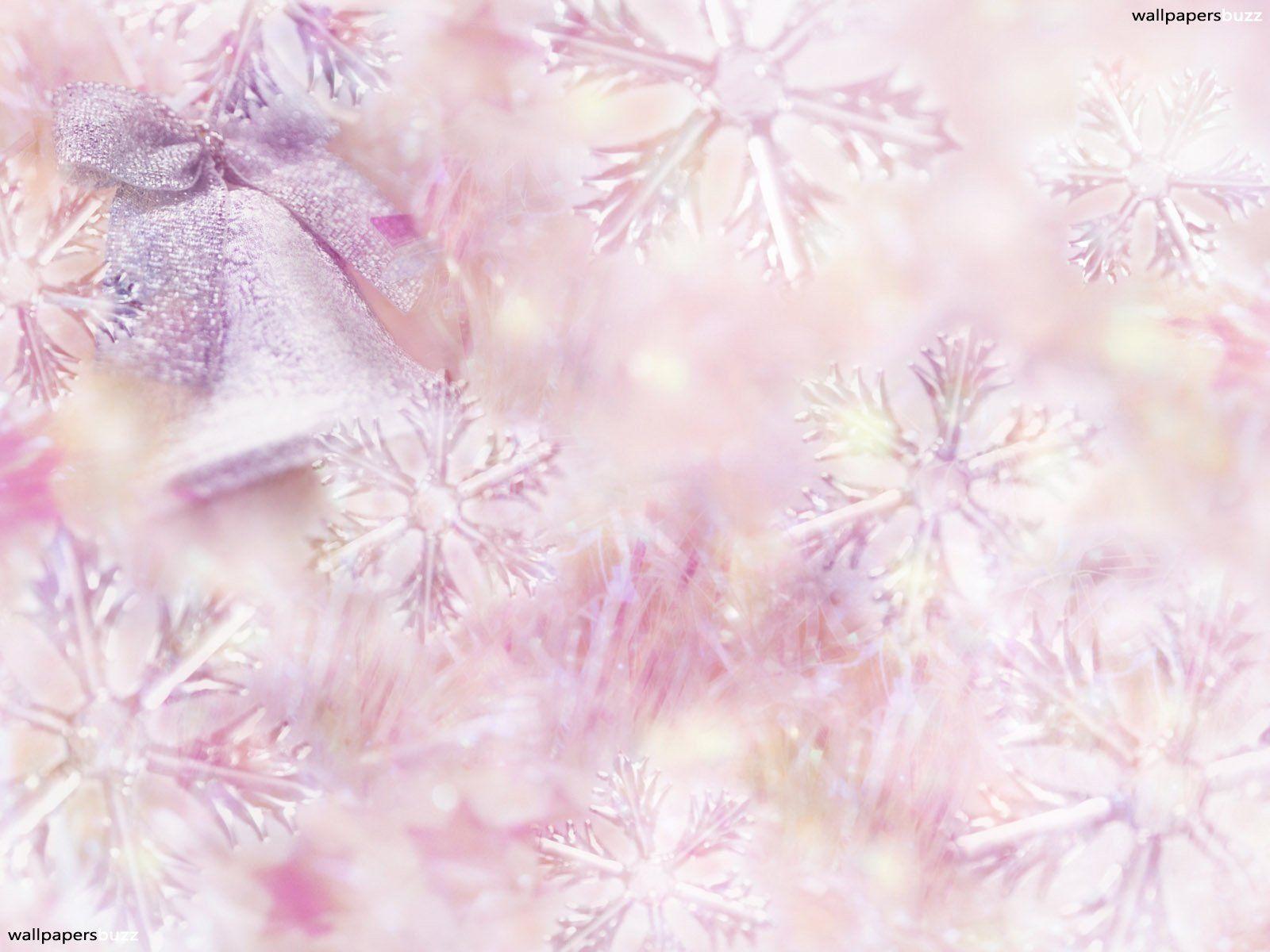 Wallpaper For > Pink Snowflakes Wallpaper