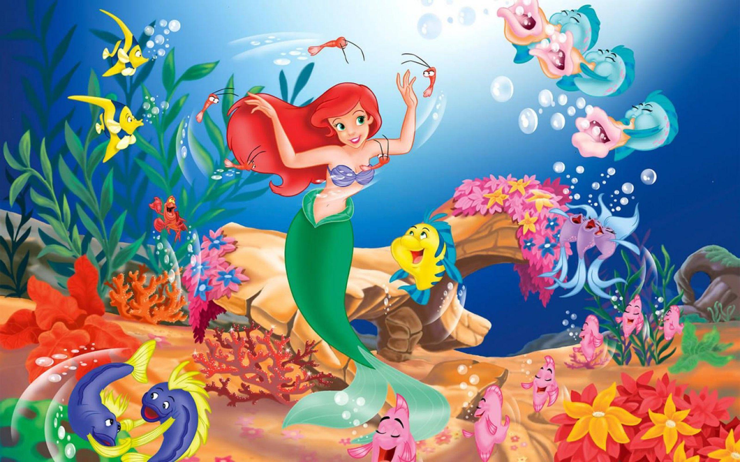 Mermaid Cartoon HD Wallpaper