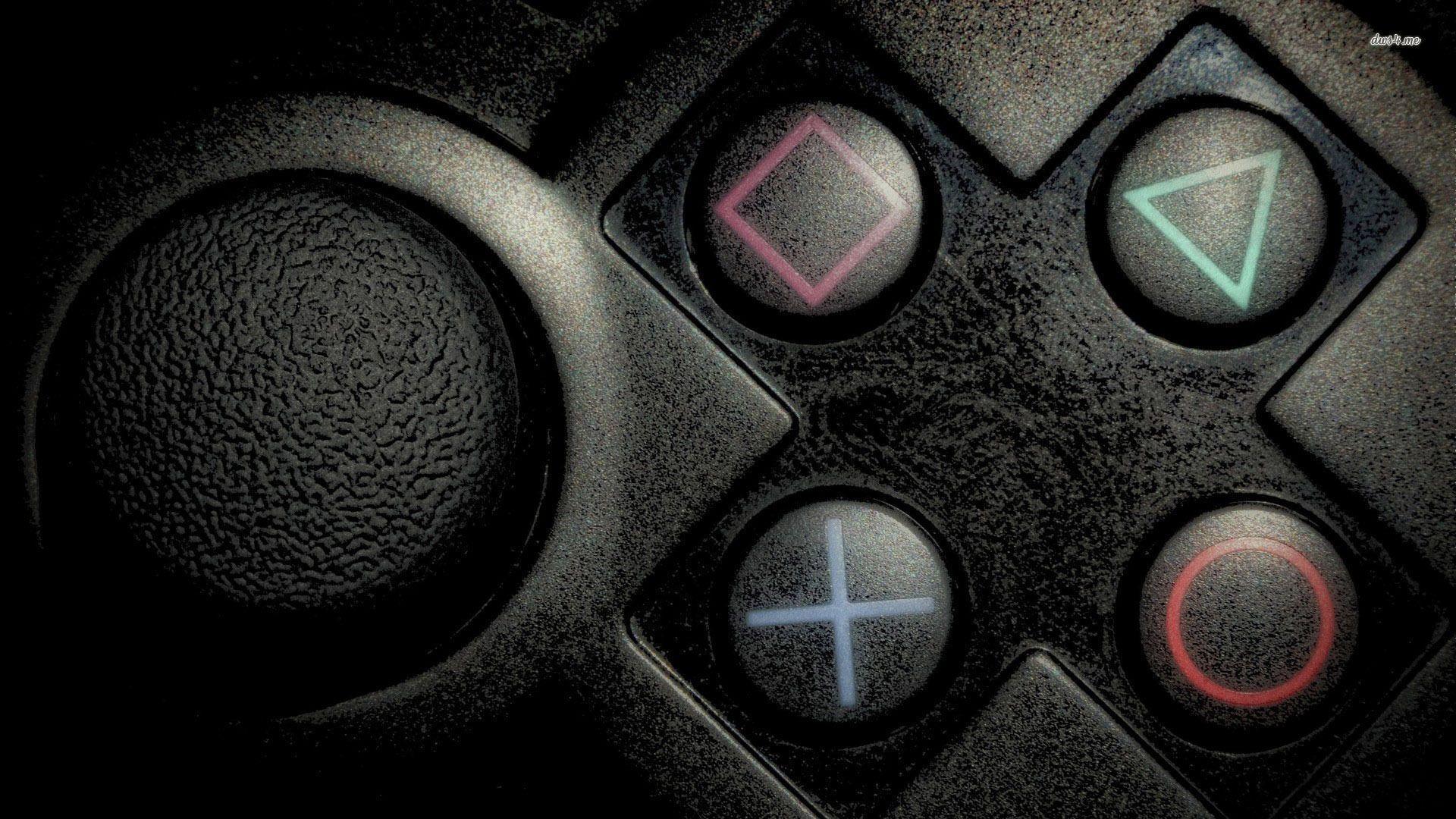 Neon PlayStation buttons Wallpaper