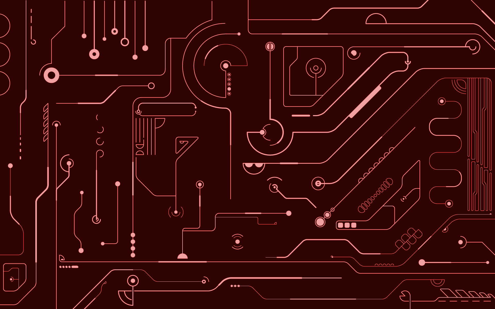 Wallpaper For > Red Techno Background