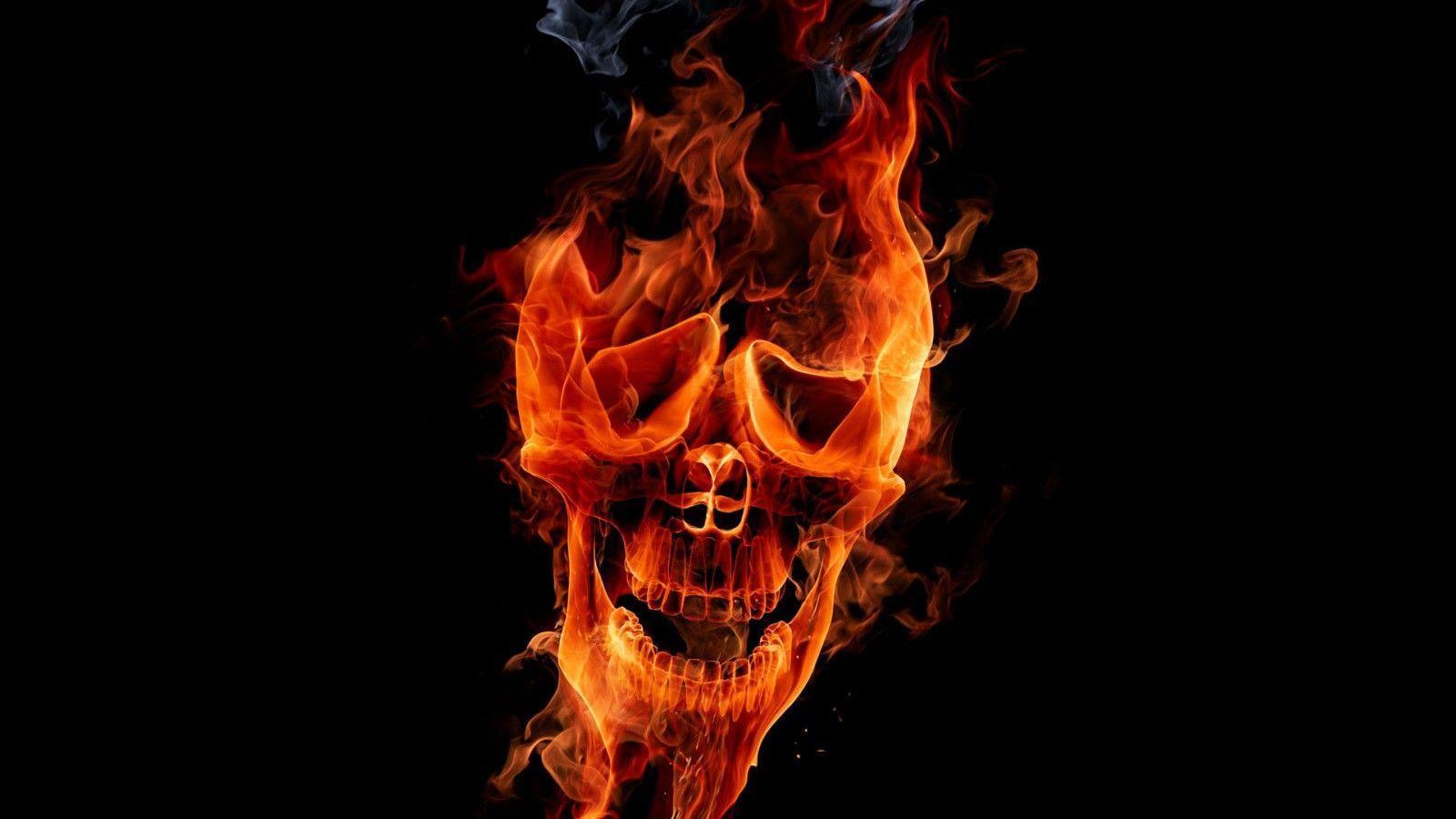 Flaming Skull Pics, wallpaper, Flaming Skull Pics HD wallpaper