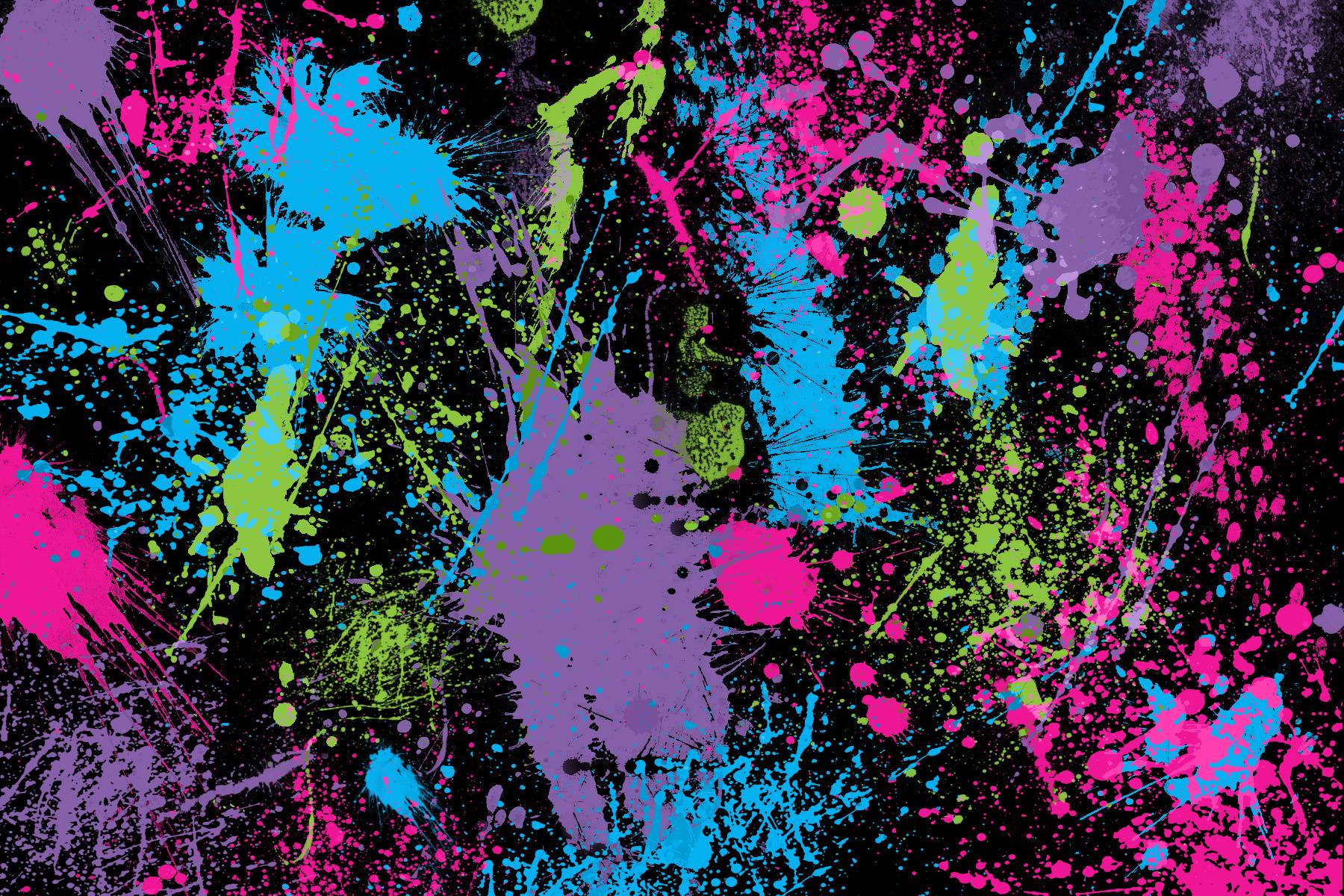 Wallpaper For > Colorful Paint Splatter Background