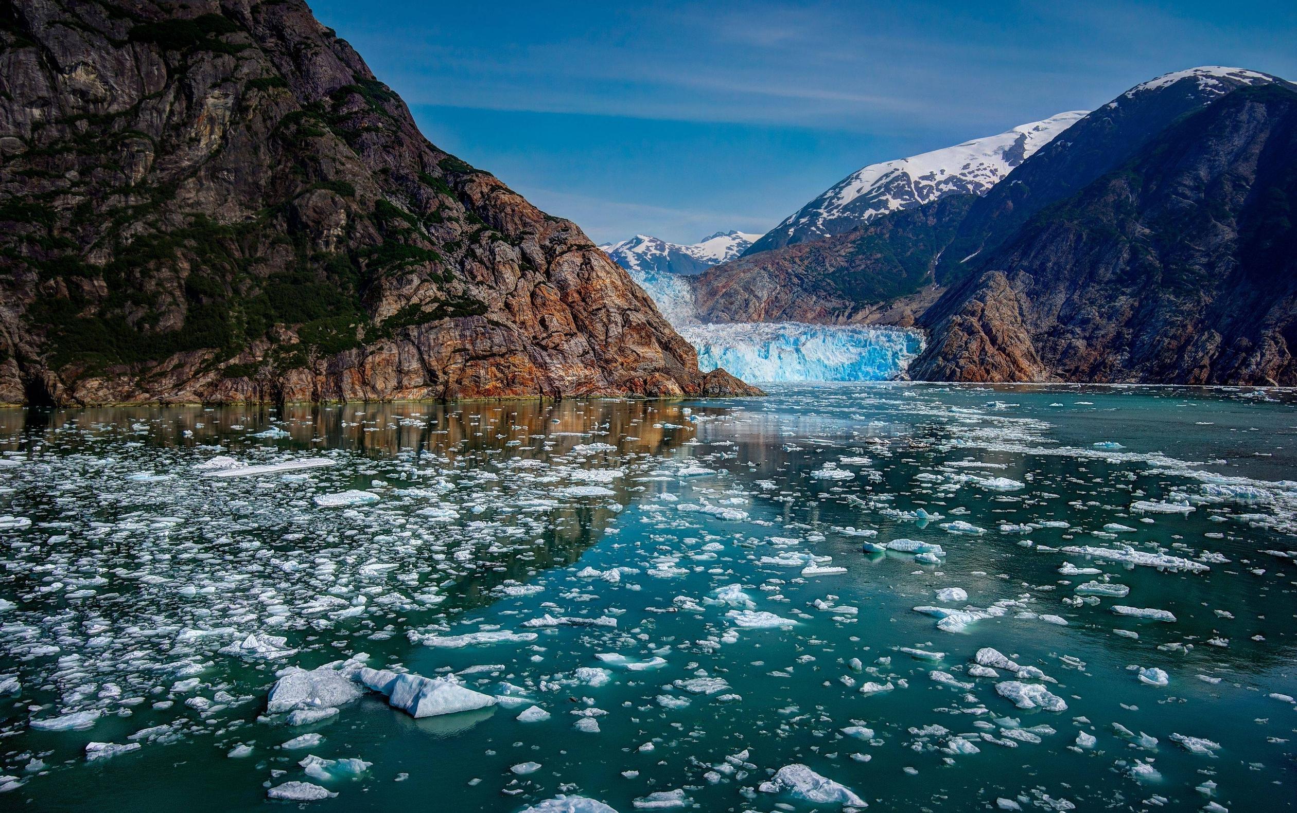 Glacier Bay Alaska mountains glaciers ice wallpaperx2259