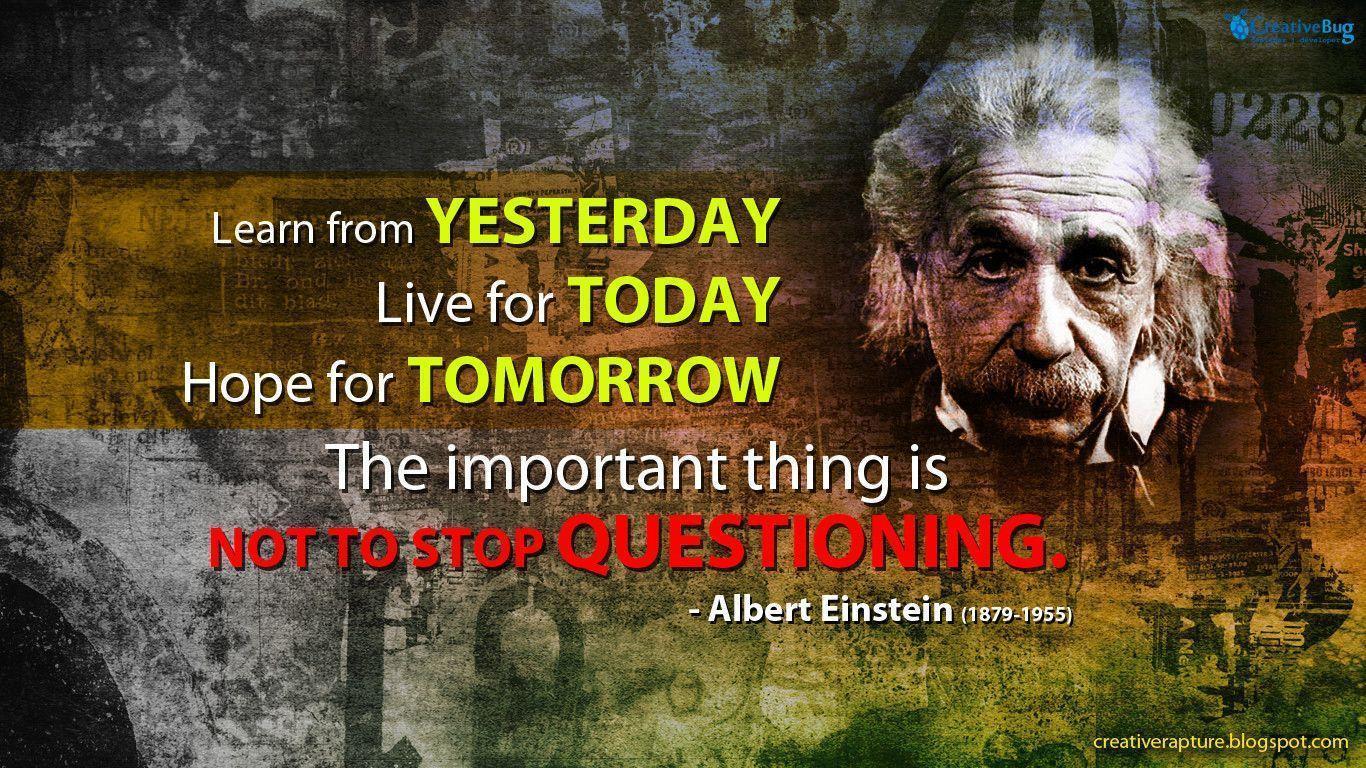 CreativeBug: Albert Einstein Quote Wallpaper 1366 x 768 HD Quality