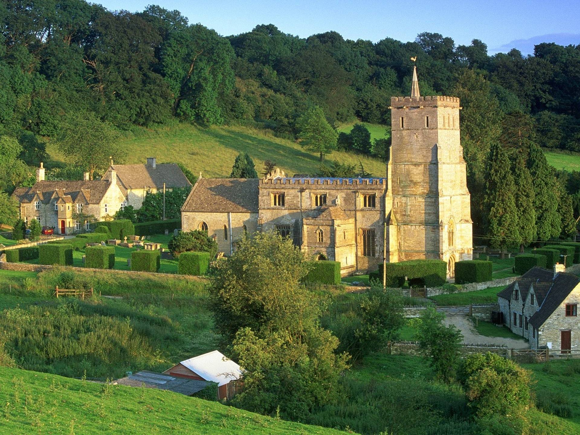 Wallpaper of english countryside Stock Free Image