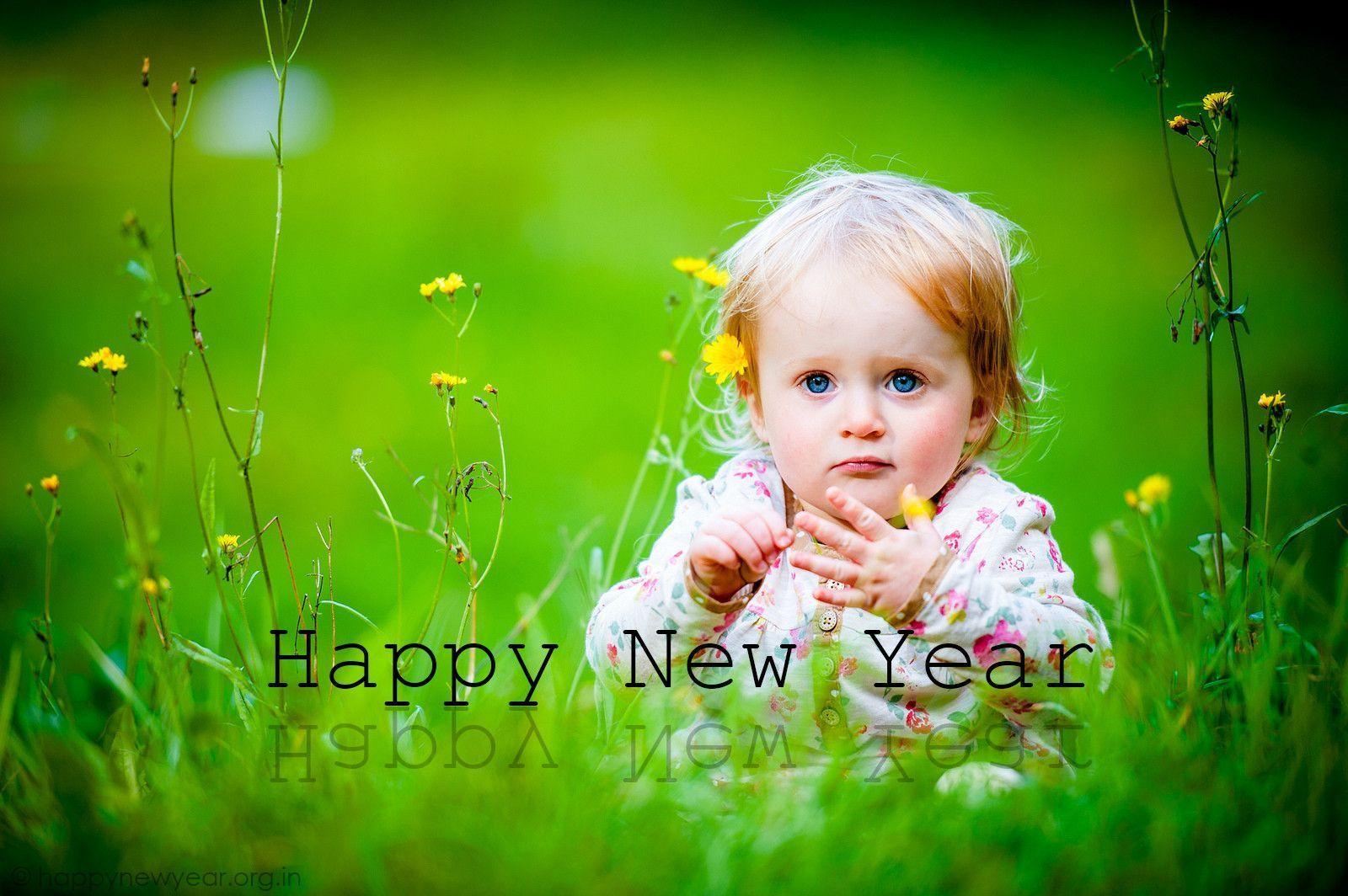 Cute babies Happy New Year 2015 Wallpaper in HD