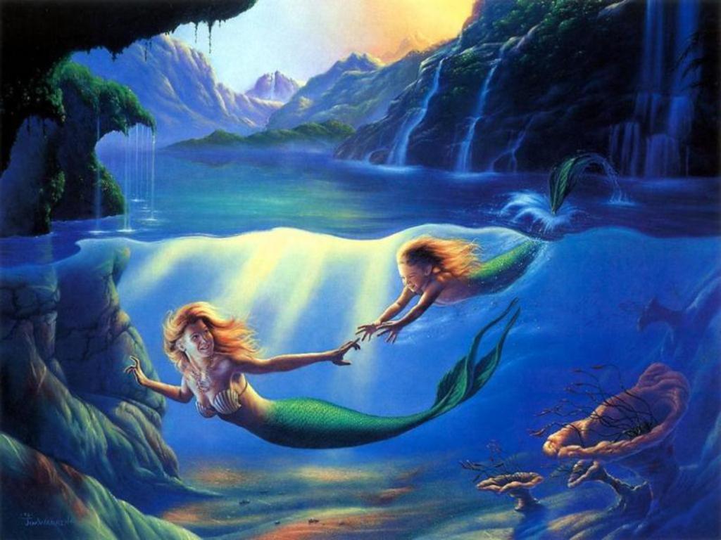 Wallpaper For > Beautiful Mermaid Wallpaper