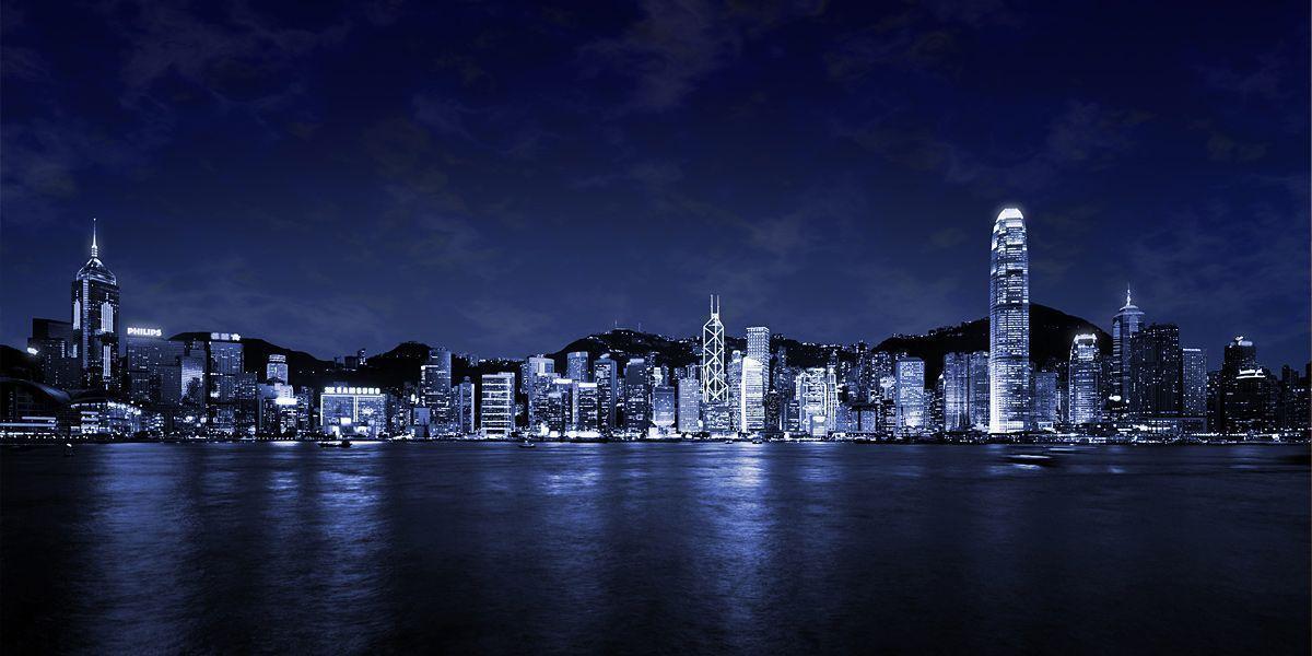 Night City Lights Twitter Cover & Twitter Background