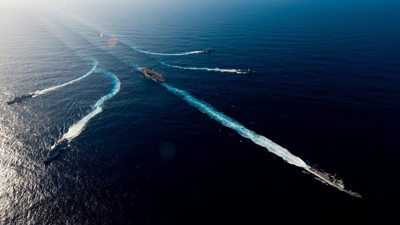 Download US Navy ships Carrier Strike Group Wallpaper. Free