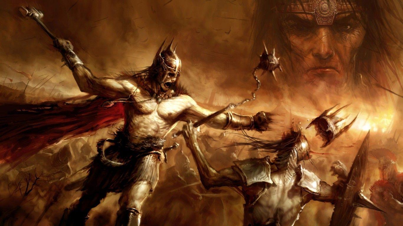 Barbarian wars, 1080p, barbarian, battle, conan, HD. Free HD