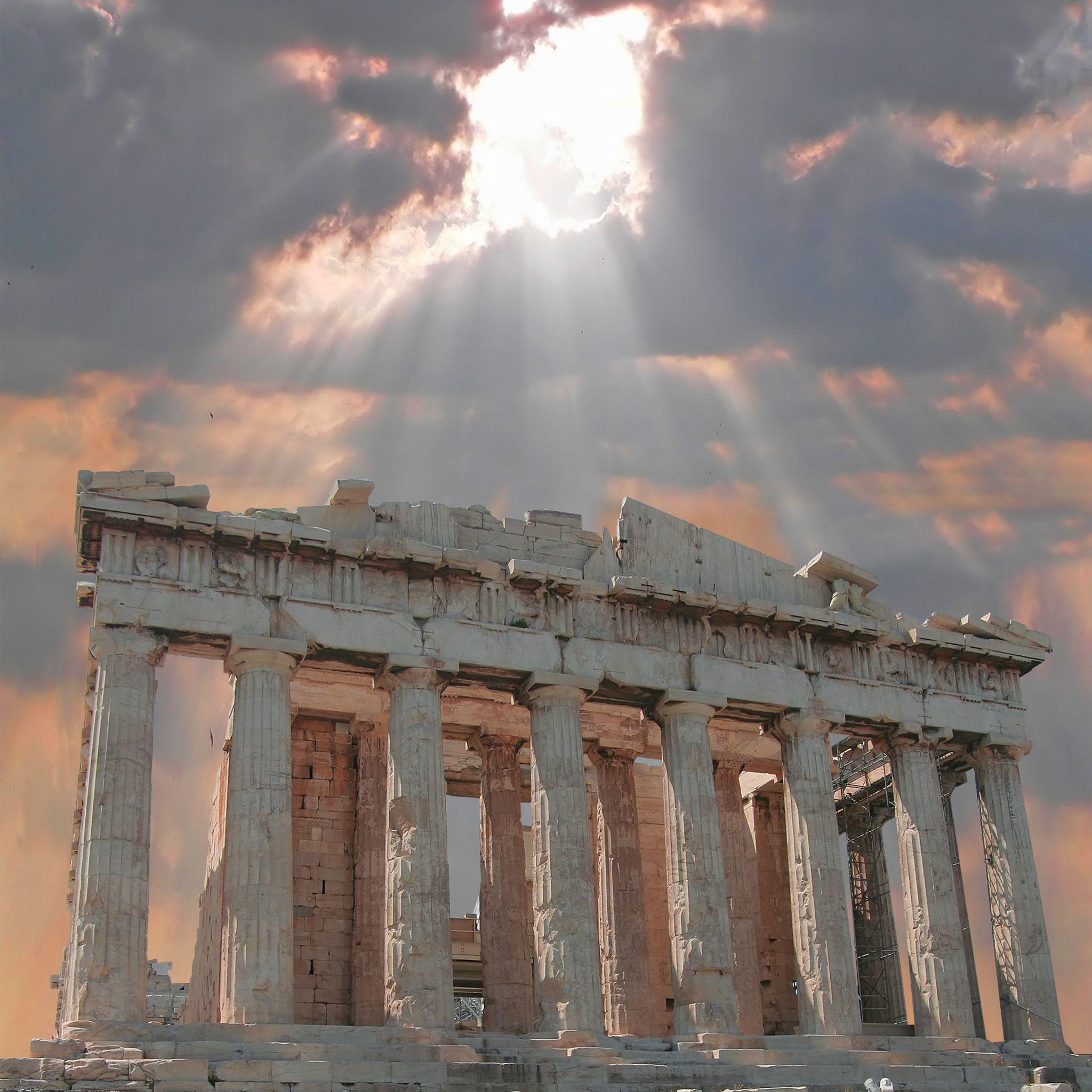 Parthenon acropolis athens wallpaper Stock Free Image