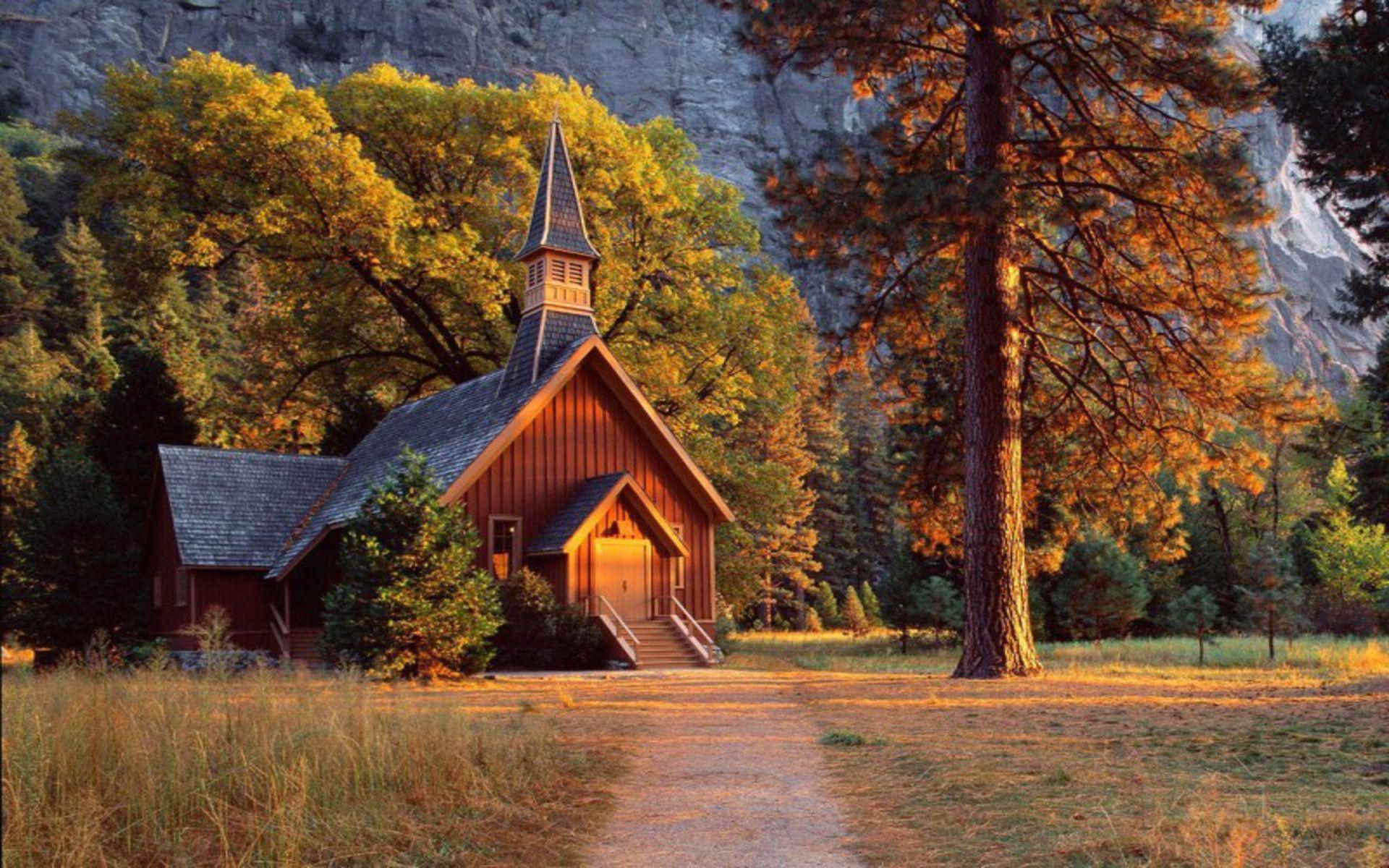 Church Landscapes Forests free background