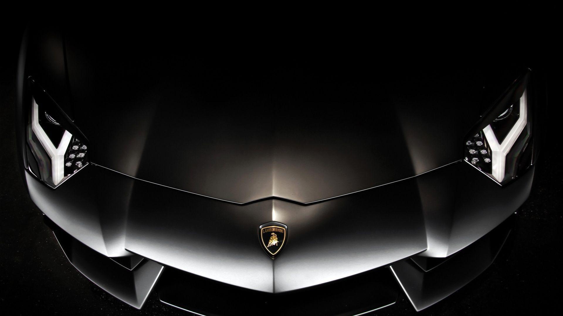 Black Lamborghini Aventador Bonnet desktop PC and Mac