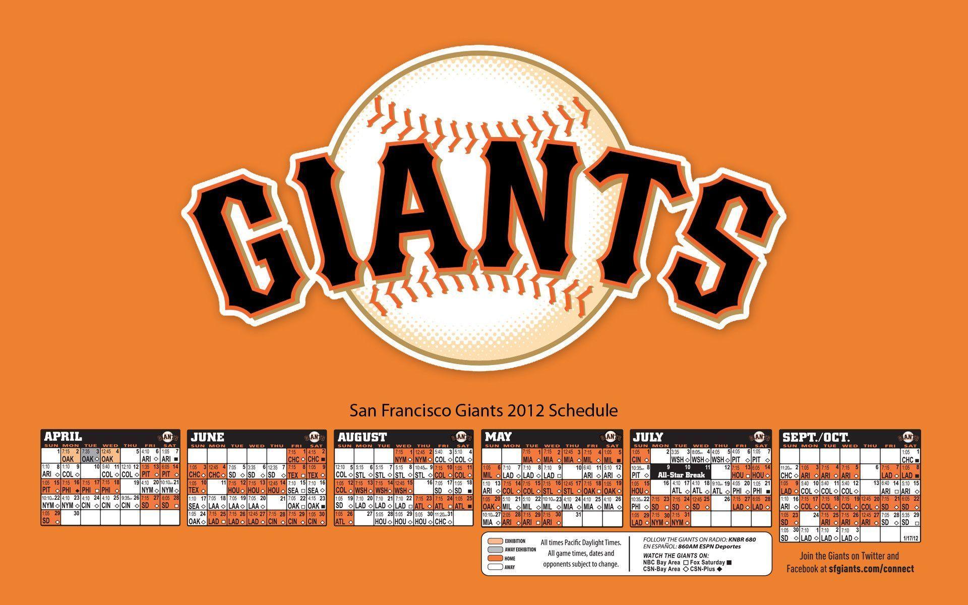 Sf Giants 2015 Schedule Wallpaper