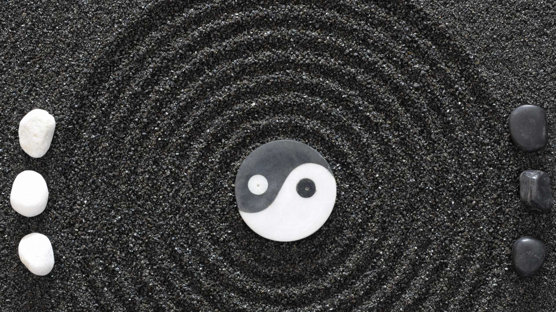 Yin Yang Stones Earth Symbol Harmony HD Wallpaper 1080p