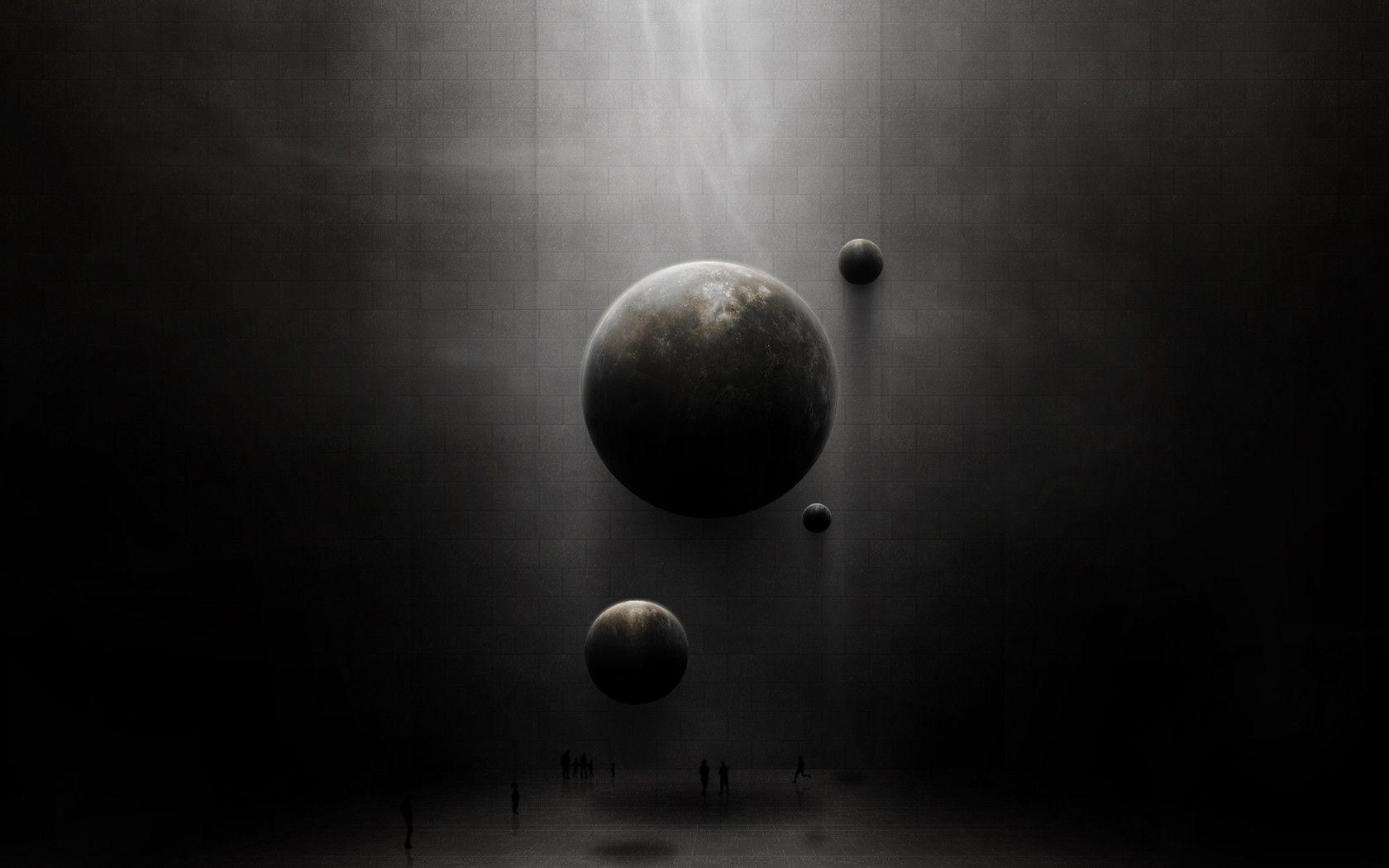 Dark Abstract Wallpaper Abstract Dark Planets Px Hd 17408 Pin