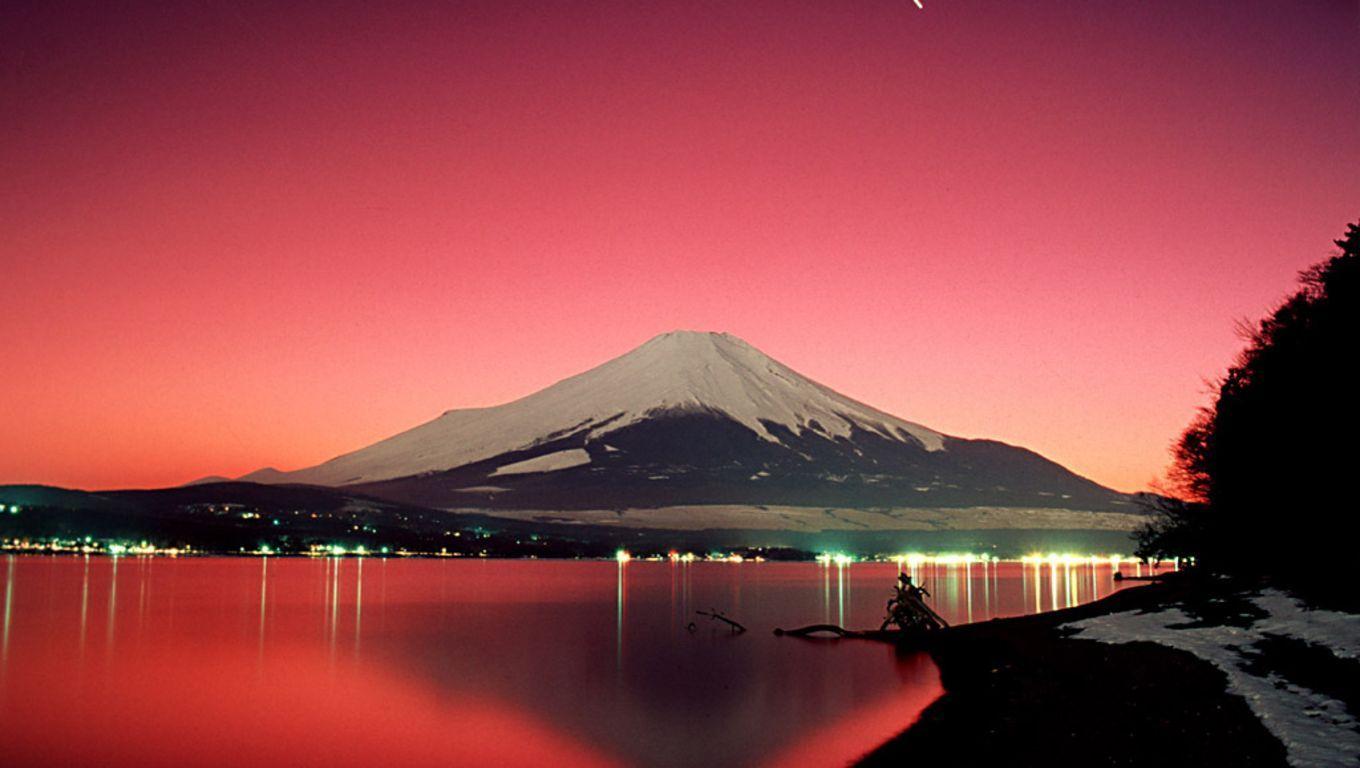 Mount Fuji Sunset Wallpaper. Travel HD Wallpaper