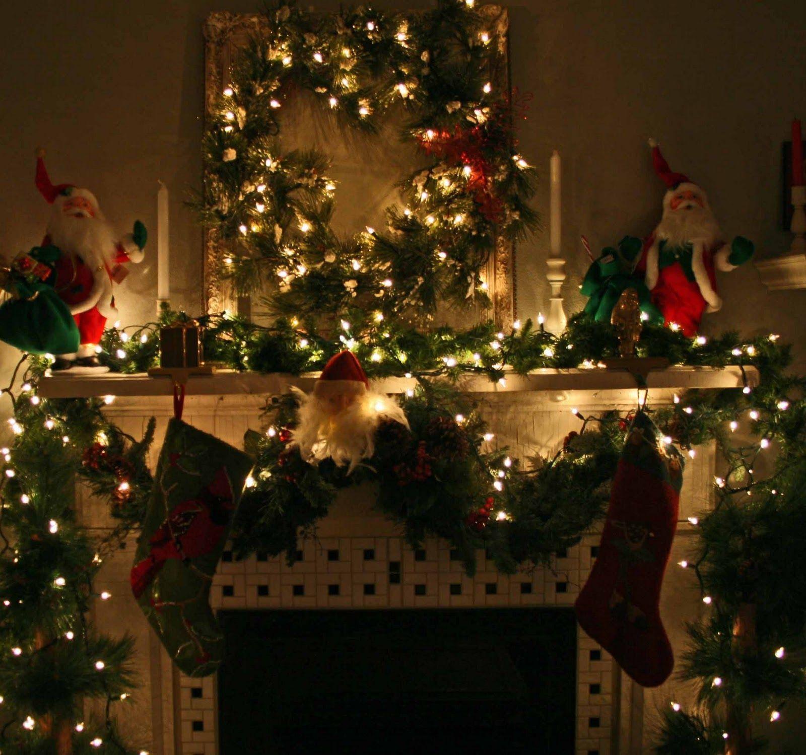 Xmas Stuff For > Christmas Tree And Fireplace Background