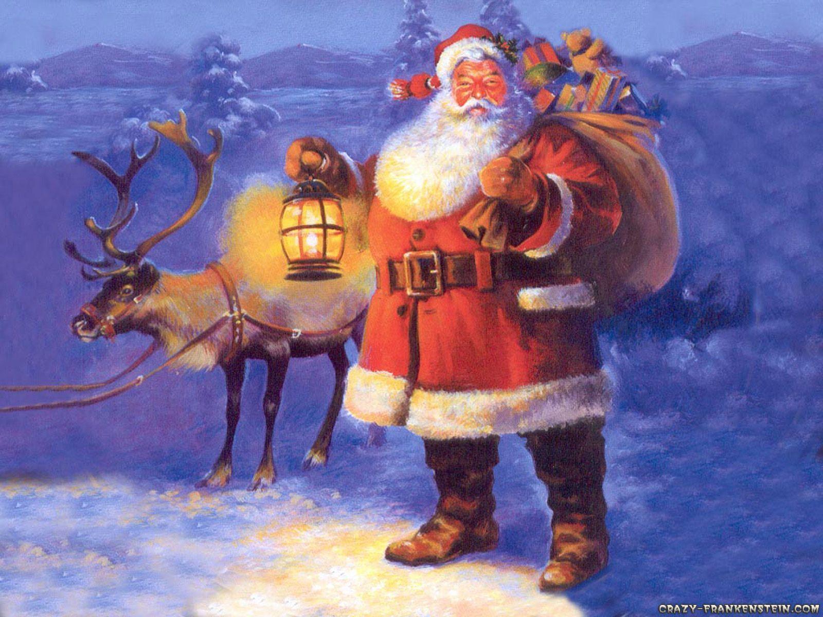 Wallpaper For > Christmas Background Santa