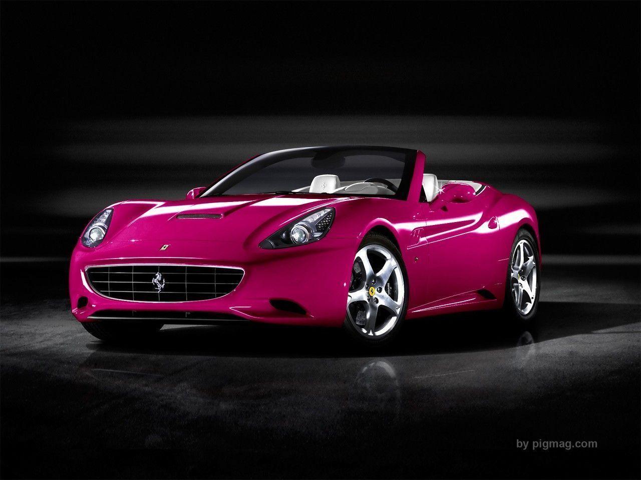 Sports Cars Ferrari Pink