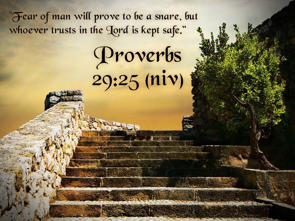 Proverbs 29:25 Bible Verse HD Wallpaper