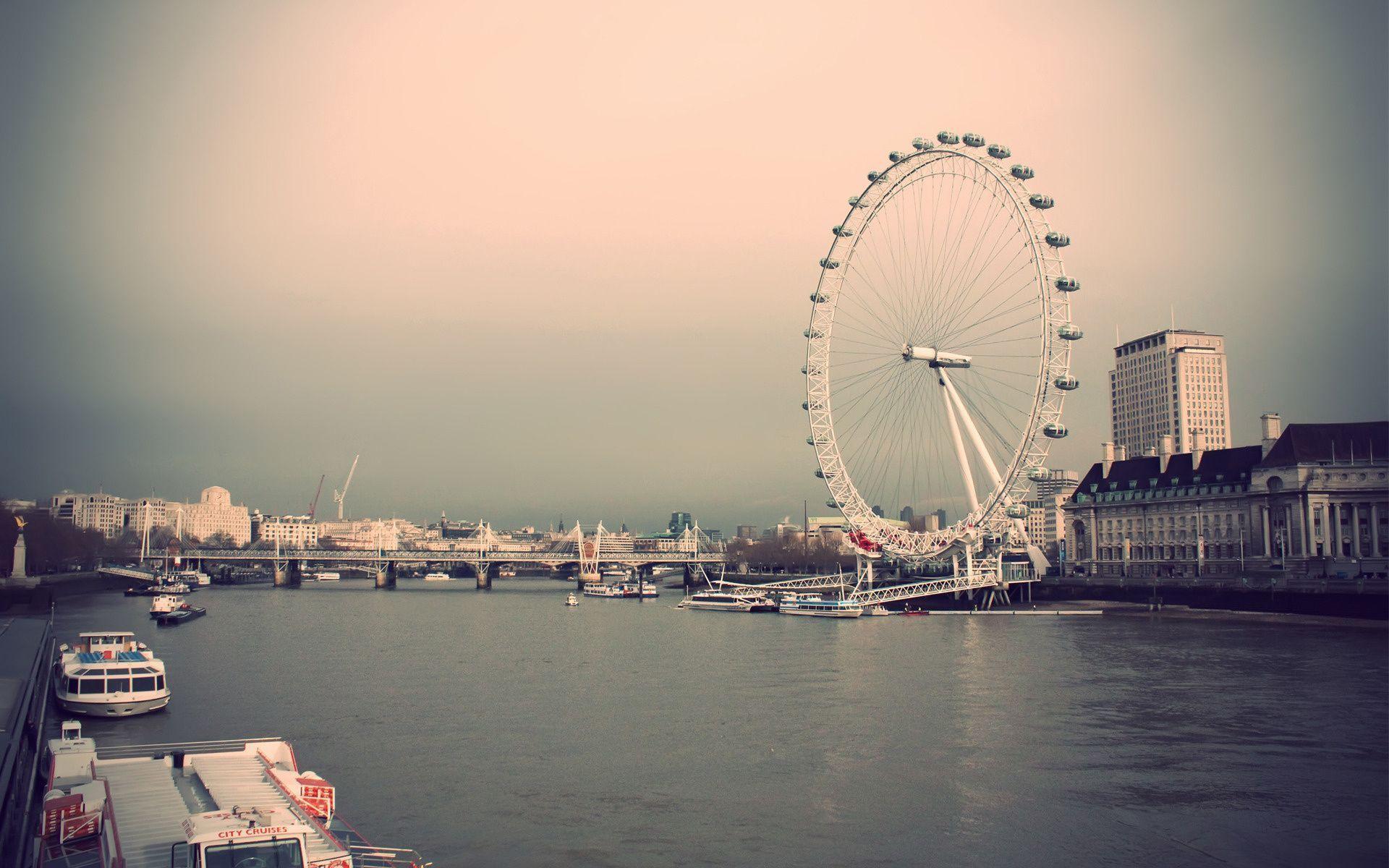 London Eye, River Thames And Tower Bridge HD Wallpaper