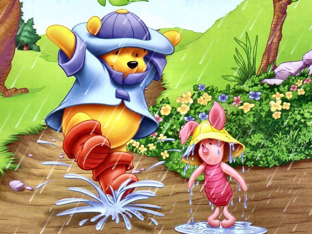 Winnie the Pooh and Piglet Wallpaper Free For Tablets. Cartoons