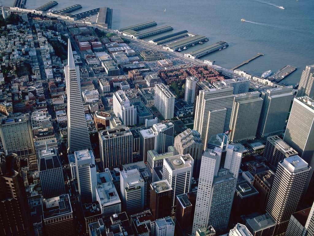 Financial district buildings San Francisco free desktop background