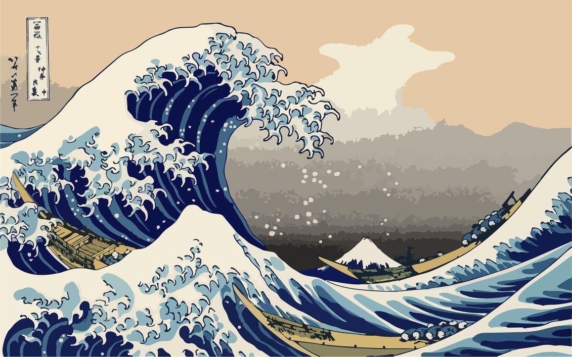 The Great Wave Off Kanagawa, Desktop and mobile wallpaper