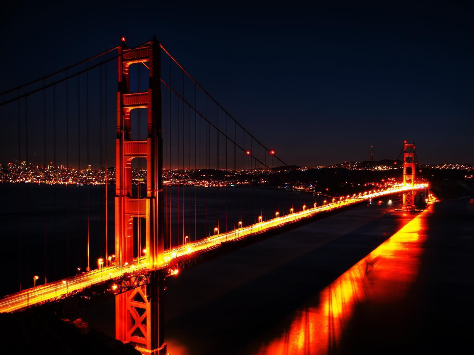 Golden Gate Bridge at Night wallpaper. The Long Goodbye