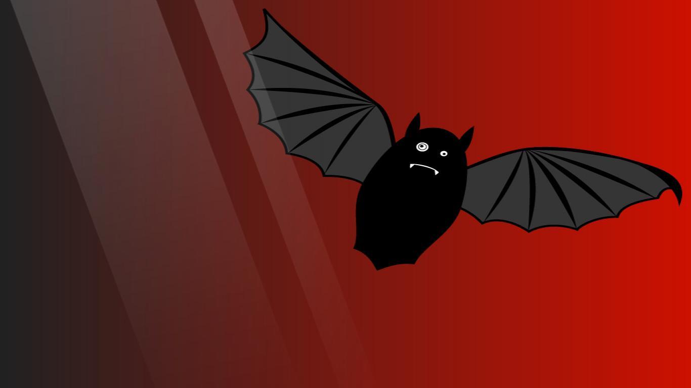 Download Free Cute Bat Halloween Wallpaper 1366x768. HD