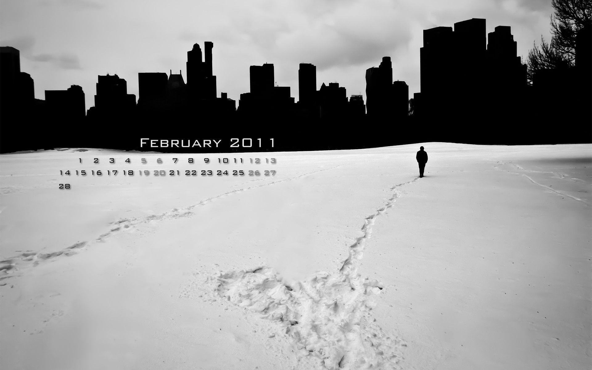 February 2011 Desktop Wallpaper Calendar