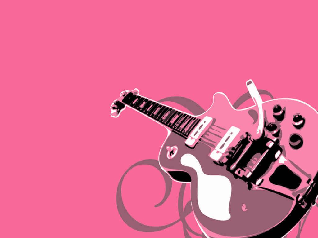 Guitar Girl Pink Music Wallpaper and Picture. Imageize: 36 kilobyte