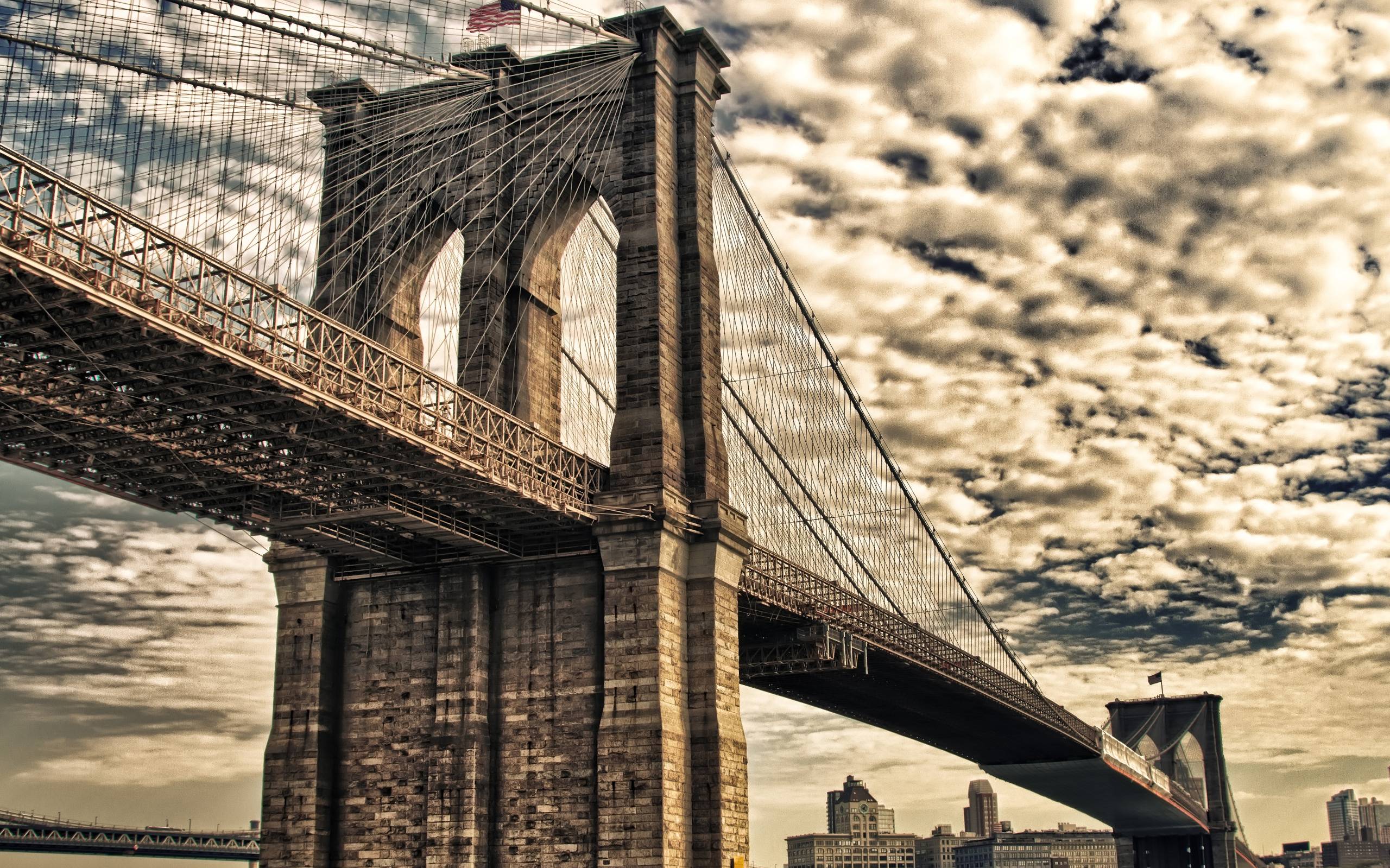 Brooklyn Bridge, New York City widescreen wallpaper. Wide
