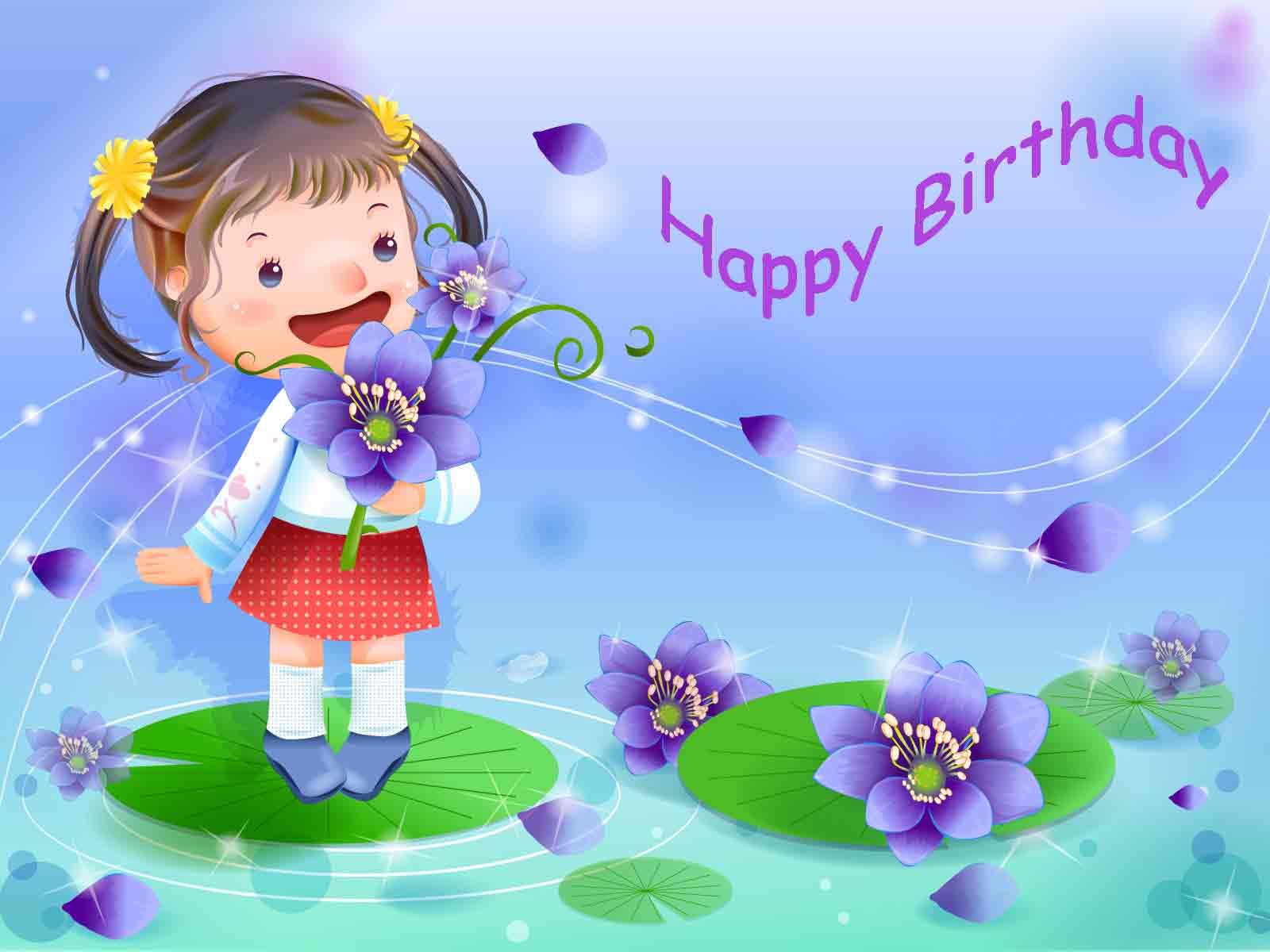 Wallpaper For > Cute Birthday Wishes Wallpaper